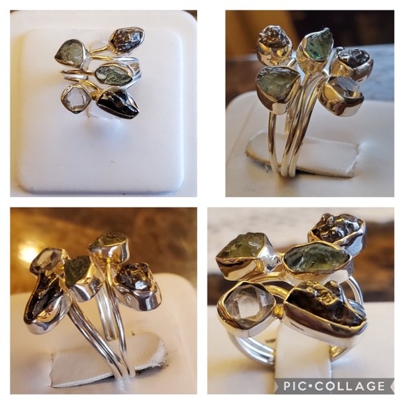 Genuine Multi-Gem Ring Size 7 - Picture 3 of 9